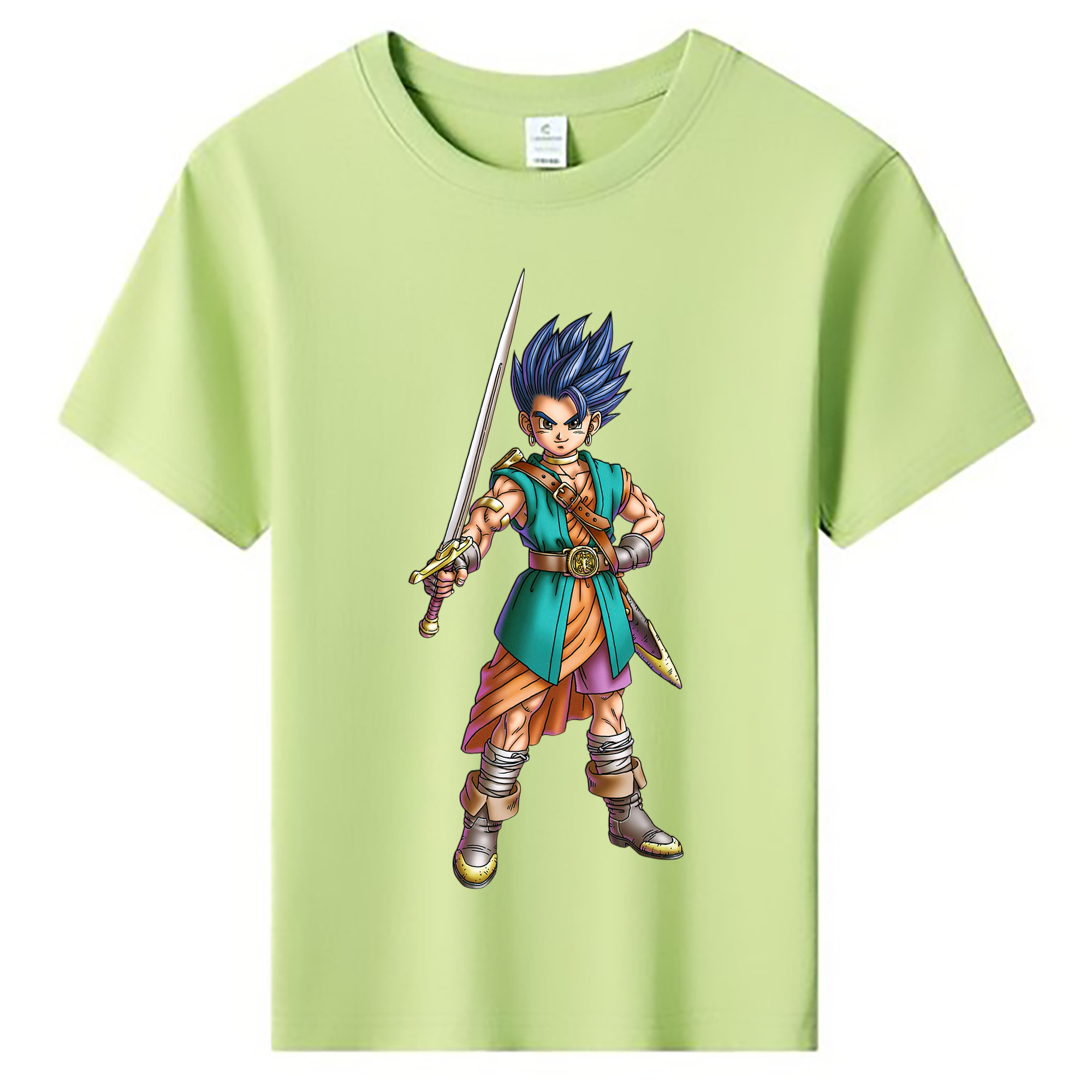 （画像用） ドラゴンクエスト Doragon Kuesuto Dragon Quest 綿100％キッズTシャツ（フロントプリント）